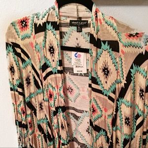 NWT Tribal Print Flowy Cardigan